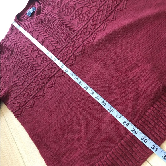 Abercrombie & Fitch Textured Crew Neck Sweater in Red Men’s Size XL - Picture 10 of 10